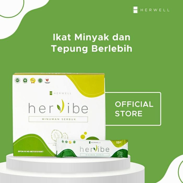 Gambar Herwell Hervibe - Suplemen Tinggi Fiber + Greentea Bpom Dan Halal - Hervibe 1 Box dari Herwell Mall Official Store undefined Tokopedia