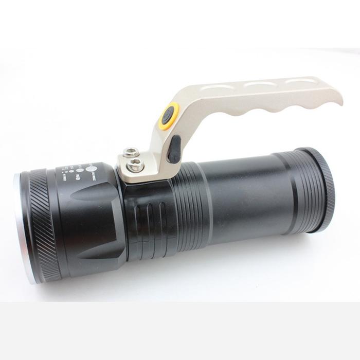 Gambar Senter Patroli / Berburu / Camping - Led T6 IPX7 - Hitam dari mushikyo undefined Tokopedia