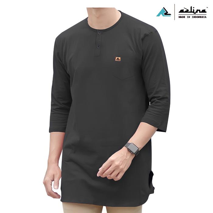 Gambar GK - Baju Muslim Kurta Kaos Polos Baju Koko Pria Gamis Pakistan - Abu Tua, XL dari AzStore81 undefined Tokopedia