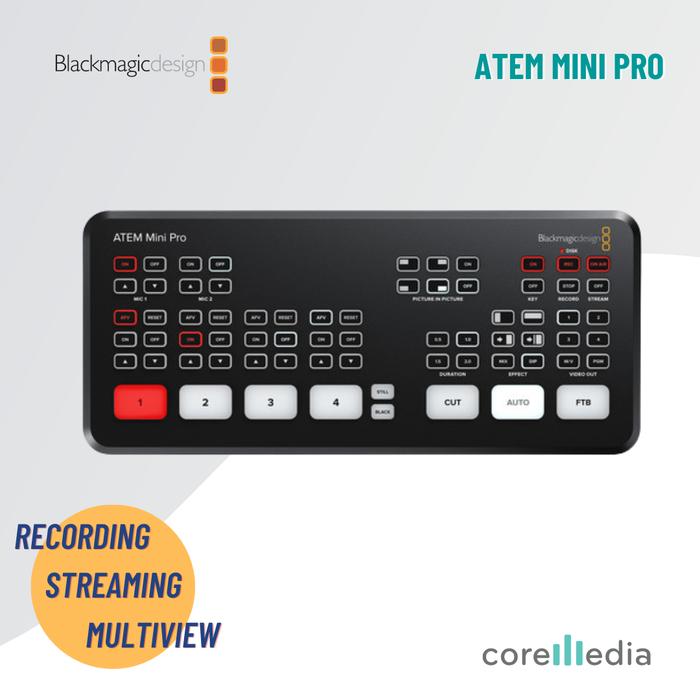 Gambar Blackmagic Design ATEM Mini Pro HDMI Live Stream Switcher - ATEM MINI Pro Recording Streaming Multiview - ATEM MINI Pro dari Core Media undefined Tokopedia