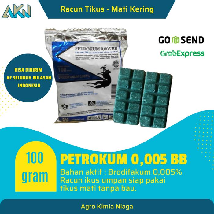 Gambar Racun Tikus Petrokum | Tikus Mati Kering & Tidak Bau | 100% ASLI 100gr dari Agro Kimia Niaga undefined Tokopedia