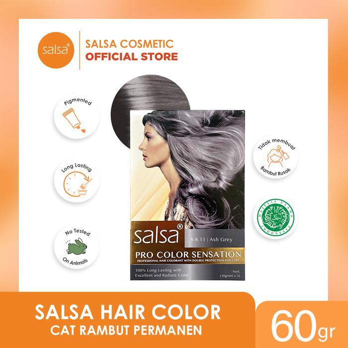 Gambar SALSA Hair Color Permanent - Cat Semir Rambut Permanent - Ash Grey dari Salsa Cosmetic undefined Tokopedia