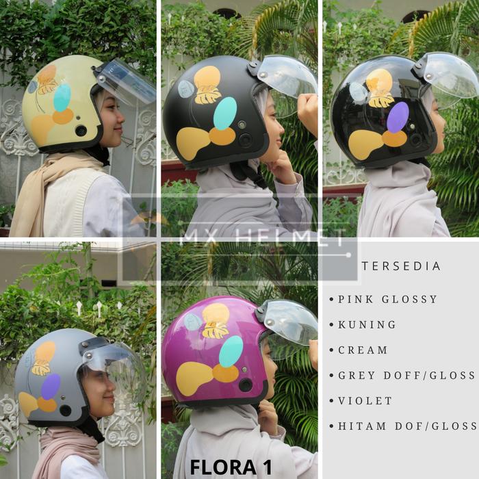 Gambar Helm Bogo Retro Motif Coffee Aesthetic Dewasa SNI Premium Kekinian - FLORA 01 (NOTE), +KC DATAR SMOKE dari Mx Helmet undefined Tokopedia