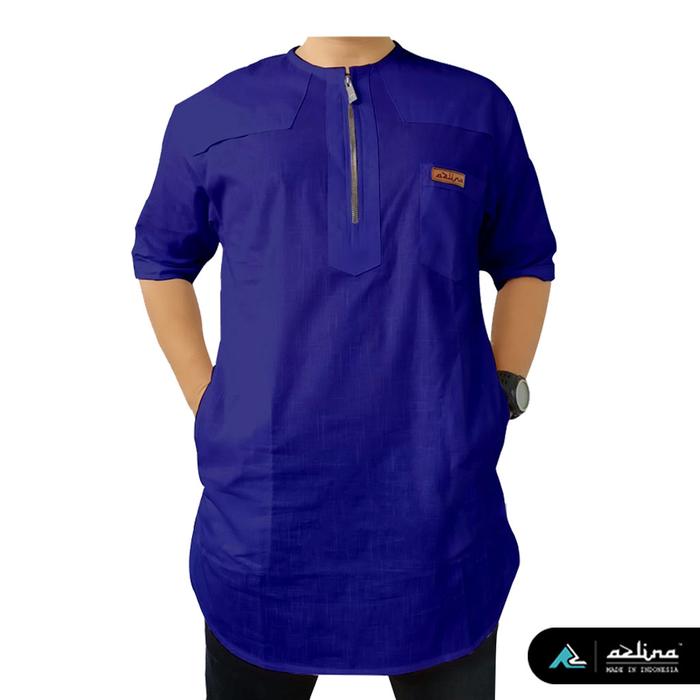 Gambar [ NEW ] TERMURAH KOKO KURTA ZAID - koko dewasa lengan pendek 2020 - Navy, XXL dari AzStore81 undefined Tokopedia