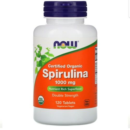 Gambar Now Foods Organic Spirulina 1000mg Double Strength 120 Tablet - 1000mg isi 120 dari Health Nut Story undefined Tokopedia