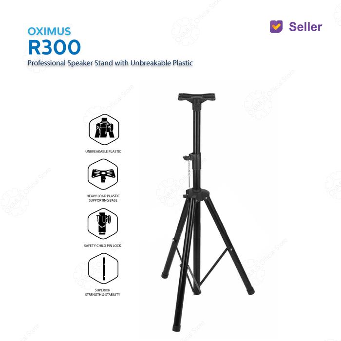 Gambar Stand Speaker Tripod kualitas bagus kokoh kuat besi tebal OXIMUS R300 - SELLER dari Oximus Indonesia undefined Tokopedia