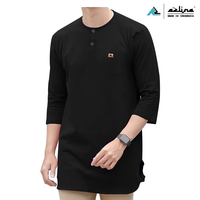 Gambar GK - Baju Muslim Kurta Kaos Polos Baju Koko Pria Gamis Pakistan - Hitam, M dari AzStore81 undefined Tokopedia