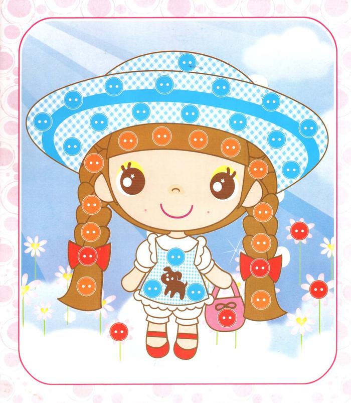 Gambar Mainan Edukasi Tempel Kancing, Stiker Mosaik DIY Button - cewe topi dari Heppyshop Heppyshop undefined Tokopedia