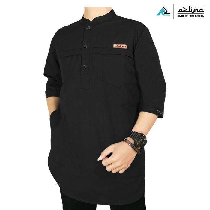 Gambar TERBARU BAJU KOKO PRIA DEWASA KURTA AL-AMIN KOKO PAKISTAN PRIA MUSLIM - Hitam, M dari AzStore81 undefined Tokopedia