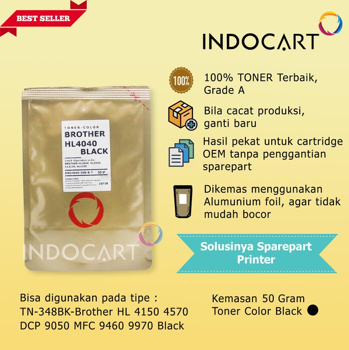 Gambar Serbuk Toner Warna Jepang-TN240 TN-240-HL 3040 3070 DCP 9010-50gr - Black dari IndoCart HM2 undefined Tokopedia