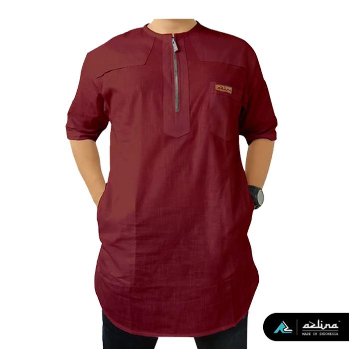 Gambar [ NEW ] TERMURAH KOKO KURTA ZAID - koko dewasa lengan pendek 2020 - Marun, XXL dari AzStore81 undefined Tokopedia