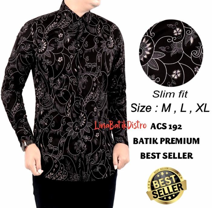 Gambar KEMEJA BATIK PRIA SLIM FIT / BAJU BATIK PRIA SLIM FIT ACS192 - ACS 169, M dari LinaBatikDistro undefined 5 Tokopedia