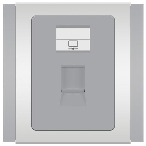 Gambar BOSS B3031CAT6 - 1 gang RJ45 Cat6 data outlet w/ shutter - Abu-abu dari citraamantosa undefined Tokopedia