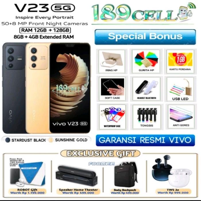 Gambar VIVO X60 RAM 8/128 GB GARANSI RESMI VIVO INDONESIA - V23 5G Gold, No bonus dari 189 CELL undefined Tokopedia
