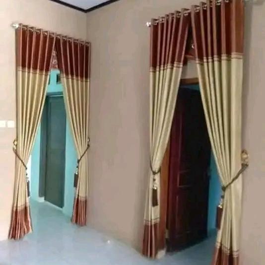 Gambar GORDEN PLISKET KAWAT S GORDEN MOTIF SATIN BRIDAL VARIAN WARNA PILIHAN - alaska coklat, L130 x T 150cm dari DewaGorden undefined Tokopedia