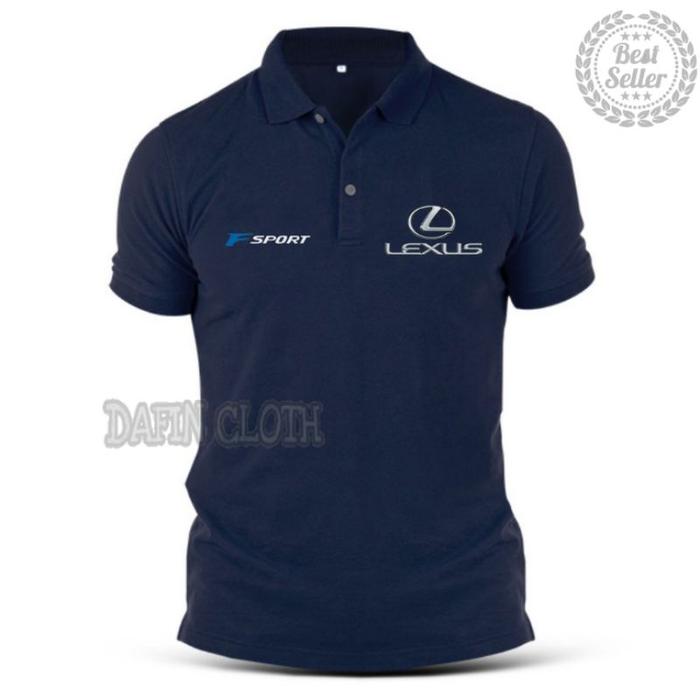 Gambar Kaos Kerah Pria Polo shirt Otomotif Lexus Sport - Navy, L dari Davin Apparels undefined Tokopedia