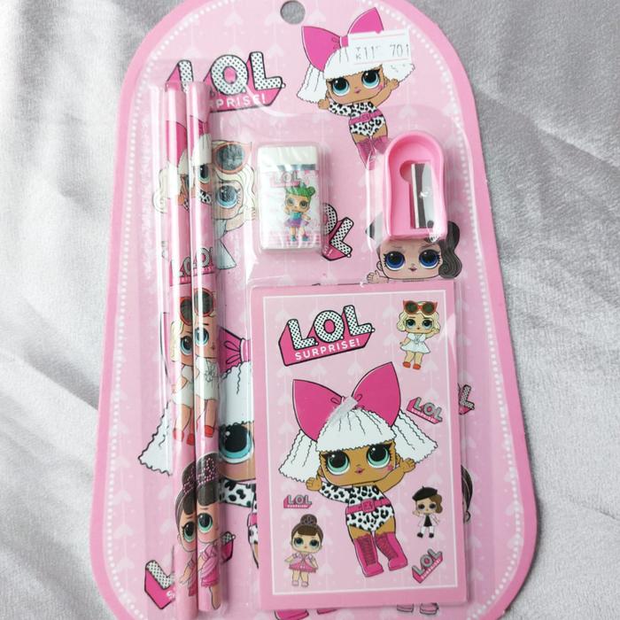 Gambar Paket Alat Tulis Anak LOL/Mickey Mouse Set Stationery Anak LOL 5 PCS - Merah Muda dari Rumahriran undefined Tokopedia
