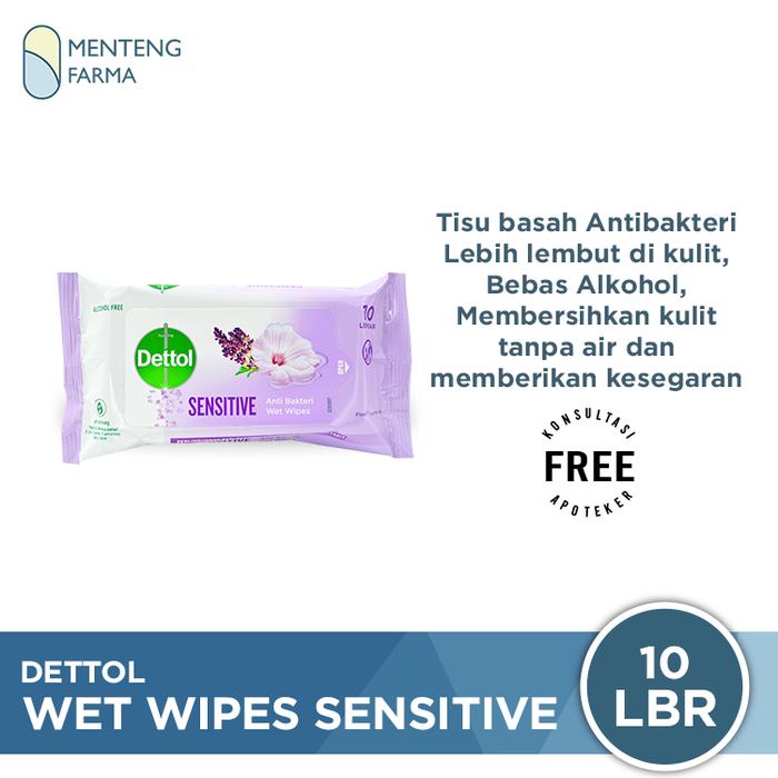Gambar Dettol Anti Bakteri Wet Wipes Sensitive Isi 10 Lembar / Tisu Basah dari Menteng Farma undefined Tokopedia