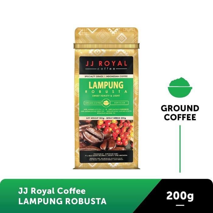 Gambar JJ Royal Coffee Kopi Lampung Robusta Hitam 200gr Gulaku dari Toko Plastik Salam Baru undefined Tokopedia