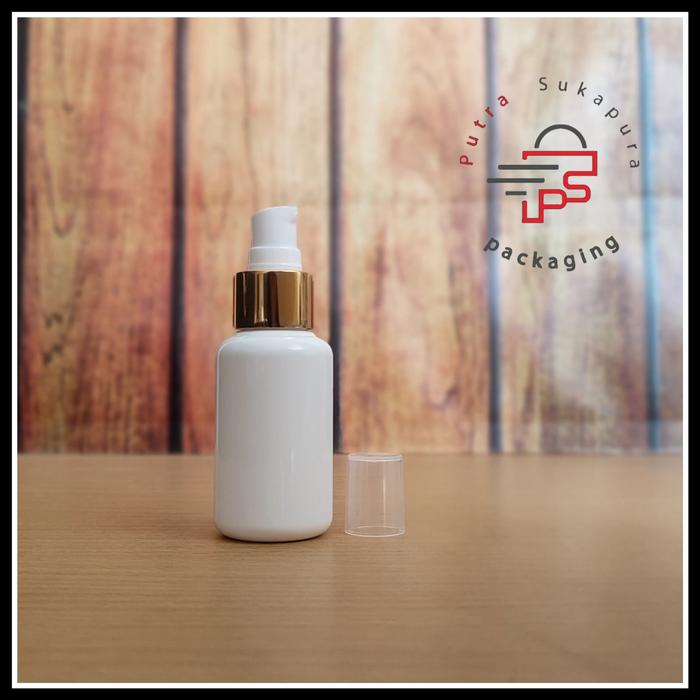 Gambar Botol treatment pump 60ml tubular / botol lotion serum 60ml tubular - Putih dari Putra Sukapura Pack undefined Tokopedia