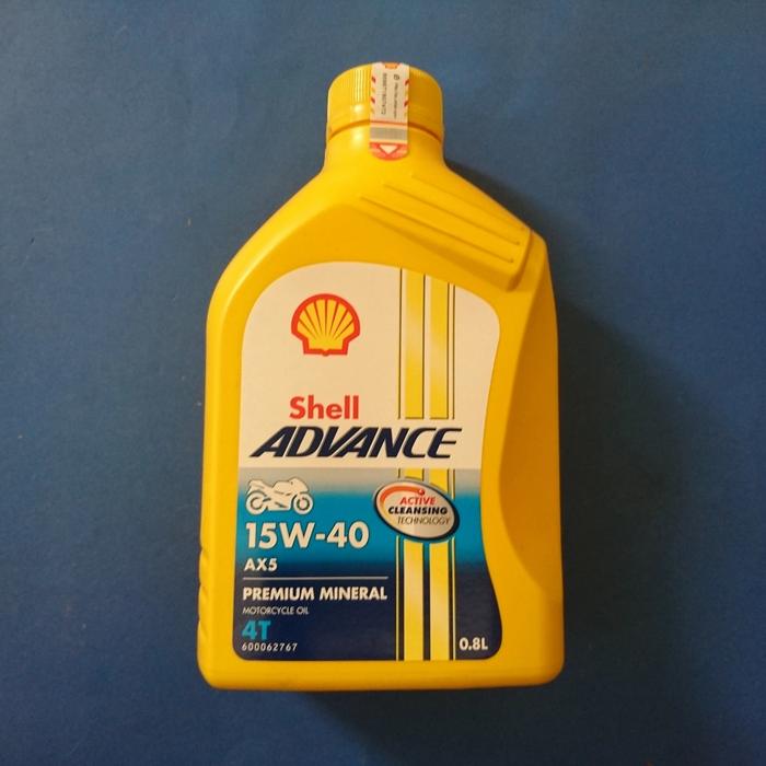 Gambar Oli Mesin Shell Advance AX3, AX5, AX7 800 mL (untuk Motor 4T) ORIGINAL - AX5 (Kuning) dari JP Morgan Motors undefined Tokopedia