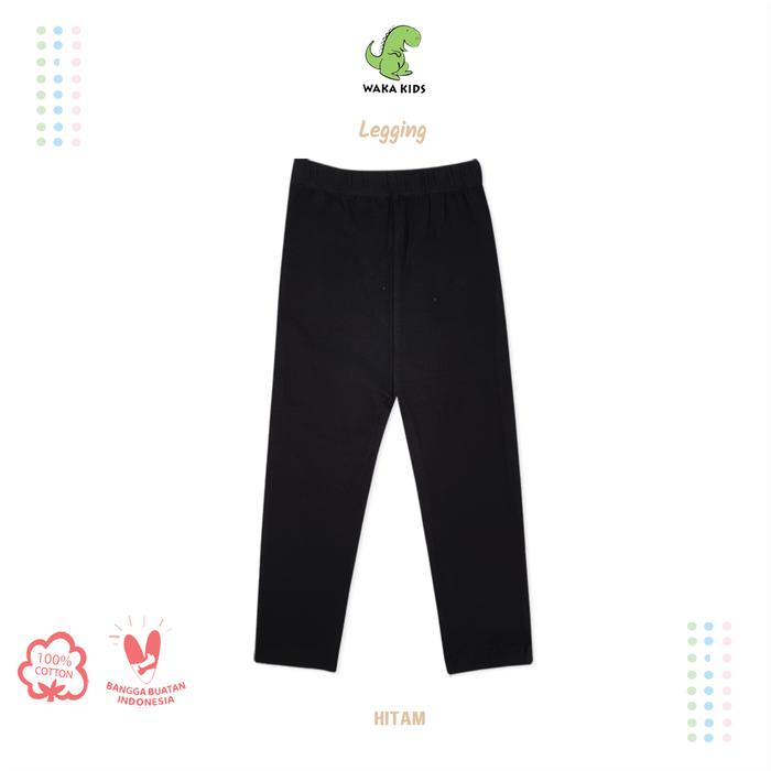 Gambar Wakakids Celana Legging Bayi Anak Perempuan Premium Polos Vench - Hitam, M dari Wakakids undefined Tokopedia