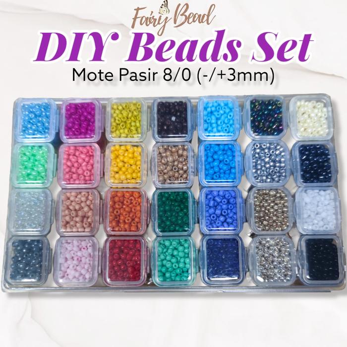 Gambar Mote Manik Manik Set / Beads Set - Manik Mote Pasir Payet 8/0 (3mm) - SET A dari Fairy Bead undefined Tokopedia