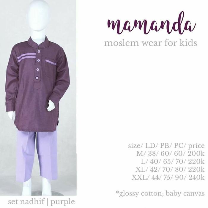Gambar Baju muslim anak laki2, Set Nadhif Mamanda - M dari mamandashop maros undefined Tokopedia