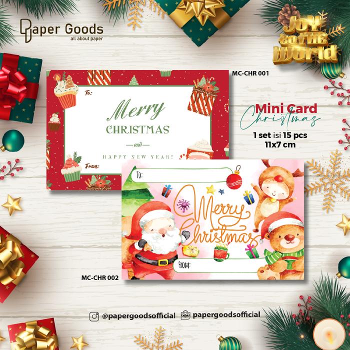 Gambar Mini Greeting Card Christmas Natal - MC-CHR001 dari papergoodsofficial undefined Tokopedia