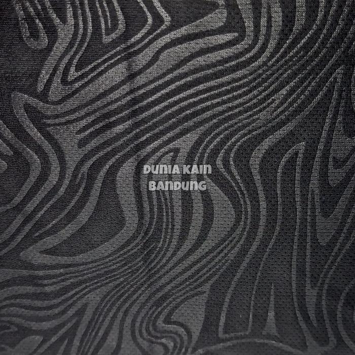 Gambar Bahan Kain Drifit Brazil Emboss Topograf Dryfit - Hitam dari Dunia Kain Bdg undefined Tokopedia