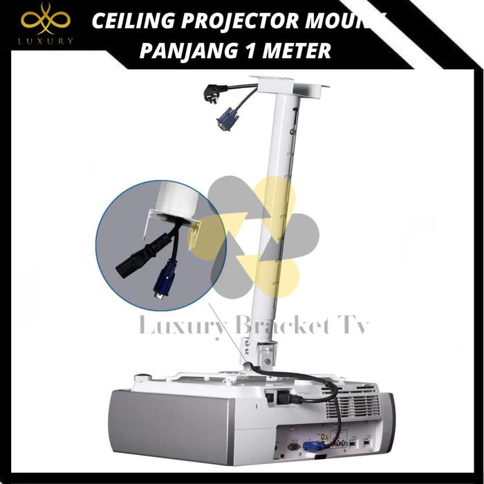 Gambar Bracket proyektor projector gantung universal - Putih, 100 Cm dari Luxury Tokopedia undefined Tokopedia