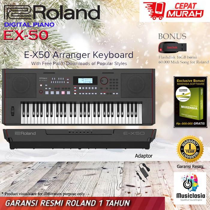 Gambar Roland EX50 Keyboard Arranger / EX-50 / E-X50 / EX 50 / E X50 Garansi - Paket 1 dari Musiclasia undefined Tokopedia