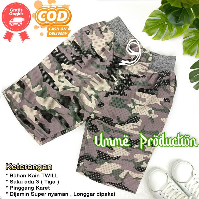 Gambar kolor celana boxer pants army loreng pendek chino tactical camo sport - Army A1, Ukuran M dari Toko Umme Production undefined Tokopedia