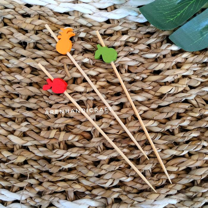 Gambar Tusuk buah karakter - Semangka 1, 1pcs dari Aren Handicraft undefined 5 Tokopedia