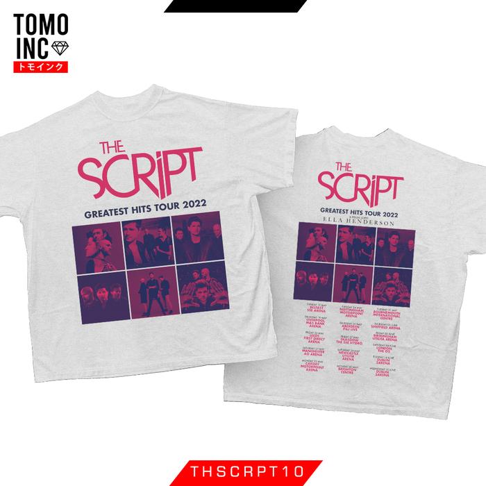 Gambar TOMOINC Tshirt baju kaos Hoodie The Script Tour 2022 - White 2 Side, S dari Tomoinc Store undefined Tokopedia