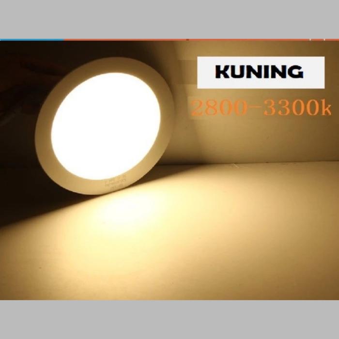 Gambar Lampu downlight led panel 12w 12 w led ceiling plafon bulat / kotak - BULAT KUNING, INBOW 6 WATT dari PROLED ELECTRIC undefined Tokopedia