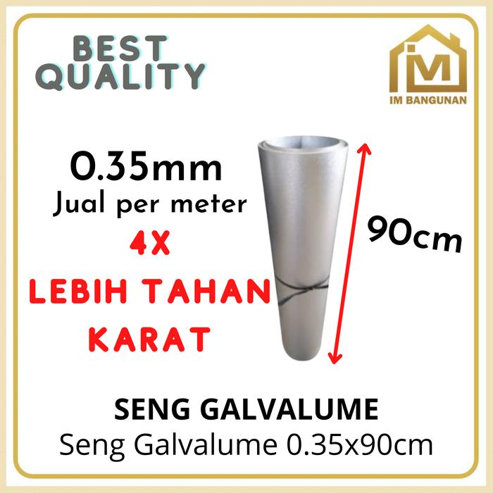 Gambar Seng Talang Galvalum Tahan Karat 0.35 x 90cm & 120cm - 90cm dari TB. INDAH MURNI undefined 3 Tokopedia
