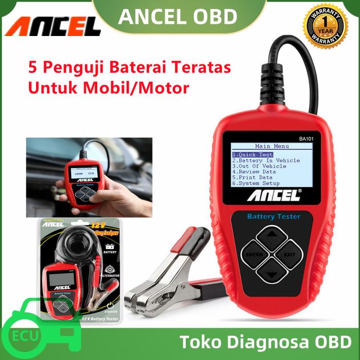 Promo Ancel BA101 12V Alat Cek Aki Mobil Motor Test Battery ACCU Volt
