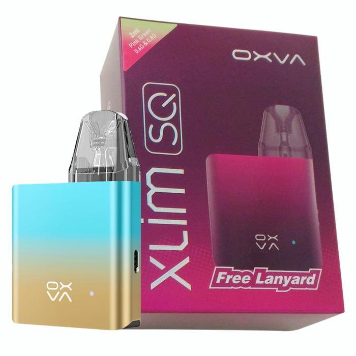 Gambar Oxva Xlim SQ Kit 25W 900mAh | Oxva SQ Pod | Oxva Xlim SQ Pod Kit - GOLD BLUE dari madogvape undefined Tokopedia