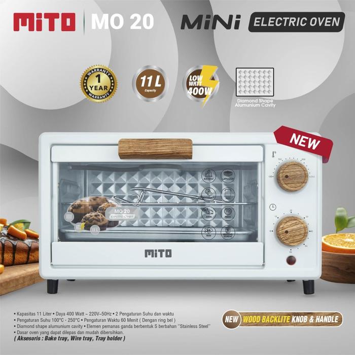 Gambar Mito Electric Oven MO 20 Oven Listrik Mini MO20 / MO20 Kapasitas 11 Lt - Putih dari Srikandi Utama Sukses undefined Tokopedia
