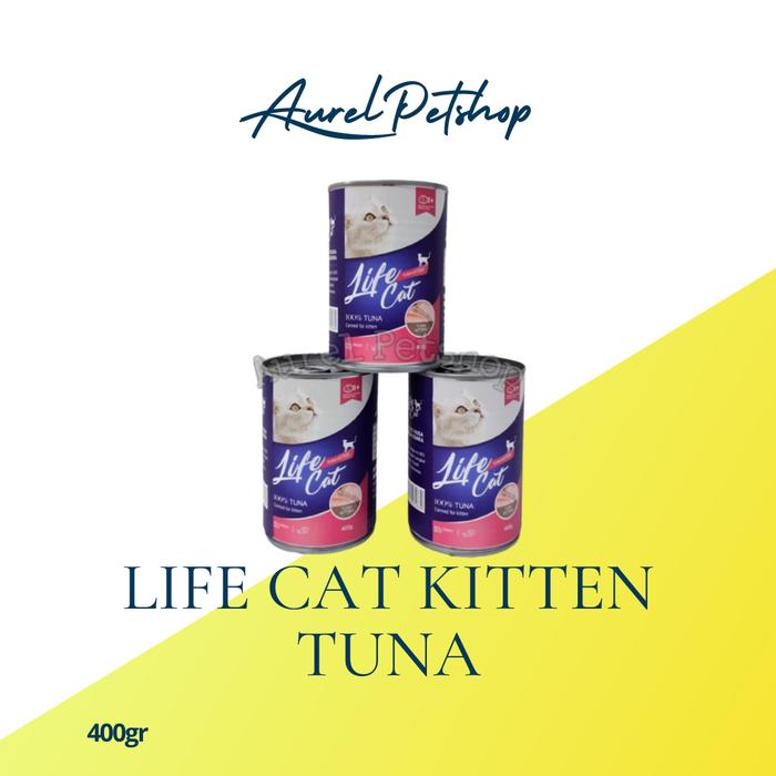 Gambar LIFE CAT MAKANAN KUCING BASAH KALENG/WET FOOD KITTEN/ADULT 400gr - Kitten Tuna dari Aurel Petshop undefined Tokopedia