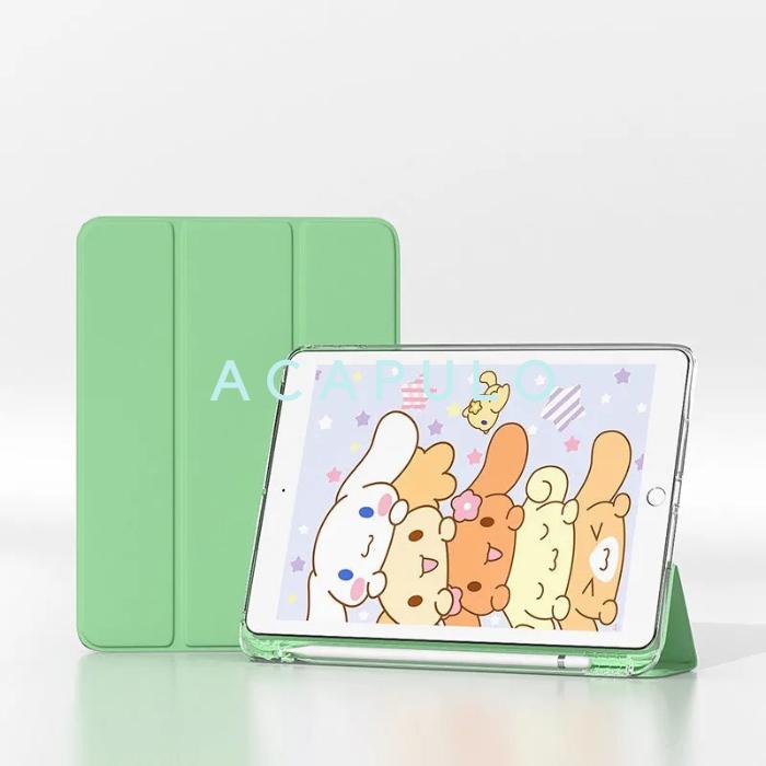 Gambar IPAD SOFT CASE FOR ALL IPAD SILICONE TRANSPARANT PENCIL SLOT - A - Light Green, MINI 4-5 dari Acapulo undefined Tokopedia