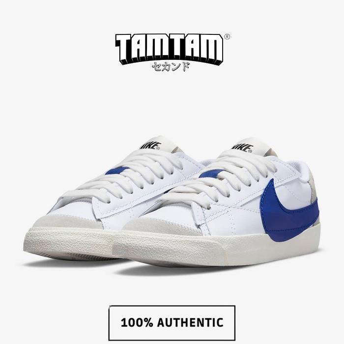 nike blazer low white blue