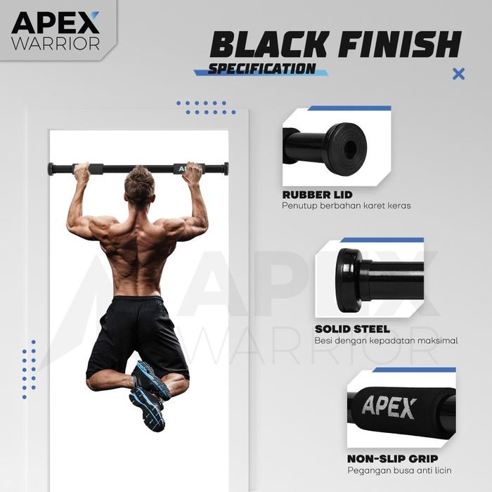 Gambar Apex Warrior Pull Up Bar 3 Size | Tiang Pull Up Kokoh | Pull Up Door - Black-Finish dari Apex Warrior undefined Tokopedia