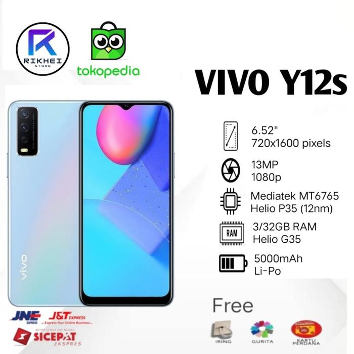 Gambar Vivo Y12s 3/32GB Garansi Resmi Indonesia - Putih dari Utamaofficiall undefined Tokopedia