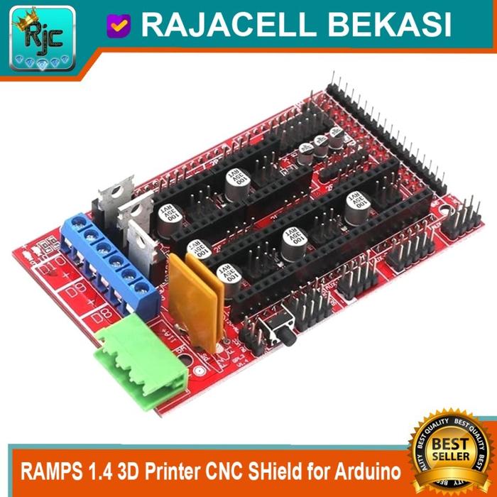Gambar RAMPS 1.4 3D Printer CNC SHield for Arduino0 Mega 2560 5 Axis - Hitam dari Arduino Store undefined Tokopedia