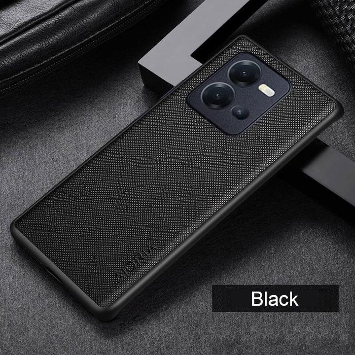 Gambar VIVO V25 / VIVO V25 PRO 5G SOFT CASE CANVAS CROSS PATTERN - BLACK, VIVO V25 dari Bimasaktionline undefined Tokopedia