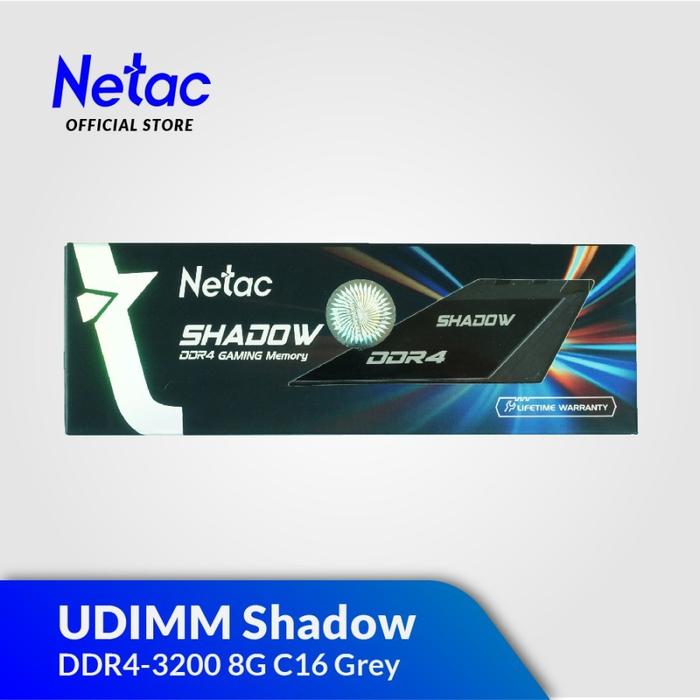 Gambar RAM PC 8GB Netac Shadow DDR4 3200Mhz C16 - Abu-abu dari ASCARYA COMPUTER undefined Tokopedia