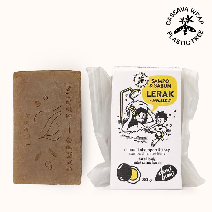 Gambar Sampo & Sabun Lerak/ Soapnut Shampoo and Body Soap - 80 gr dari Demibumi undefined Tokopedia