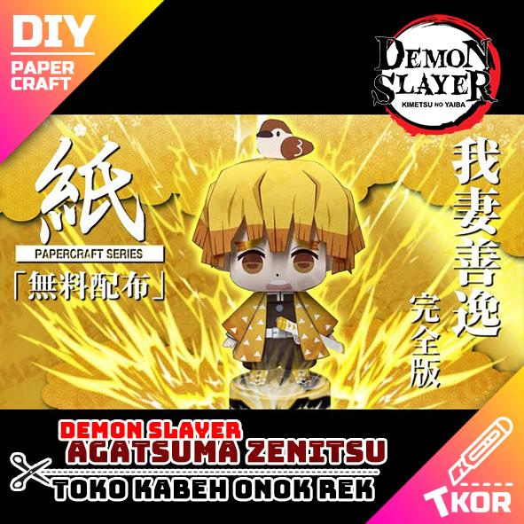 Gambar DEMON SLAYER - Kimetsu no Yaiba - Agatsuma Zenitsu Papercraft - FIGURIN saja dari Kabeh Onok Rekk undefined Tokopedia